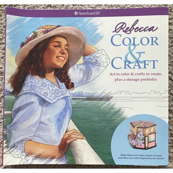 American Girl Rebecca Color & Craft Book New Make Fancy Boxes Star Garland - Picture 1 of 12